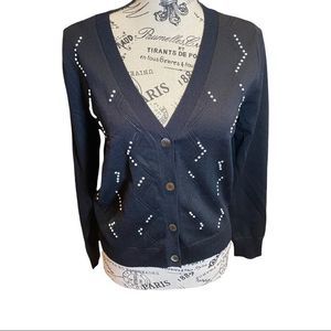 Current Air - Black and Pearl Cardigan Size M